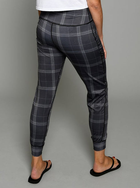 The Jogger - Grey Floral / Grey Plaid